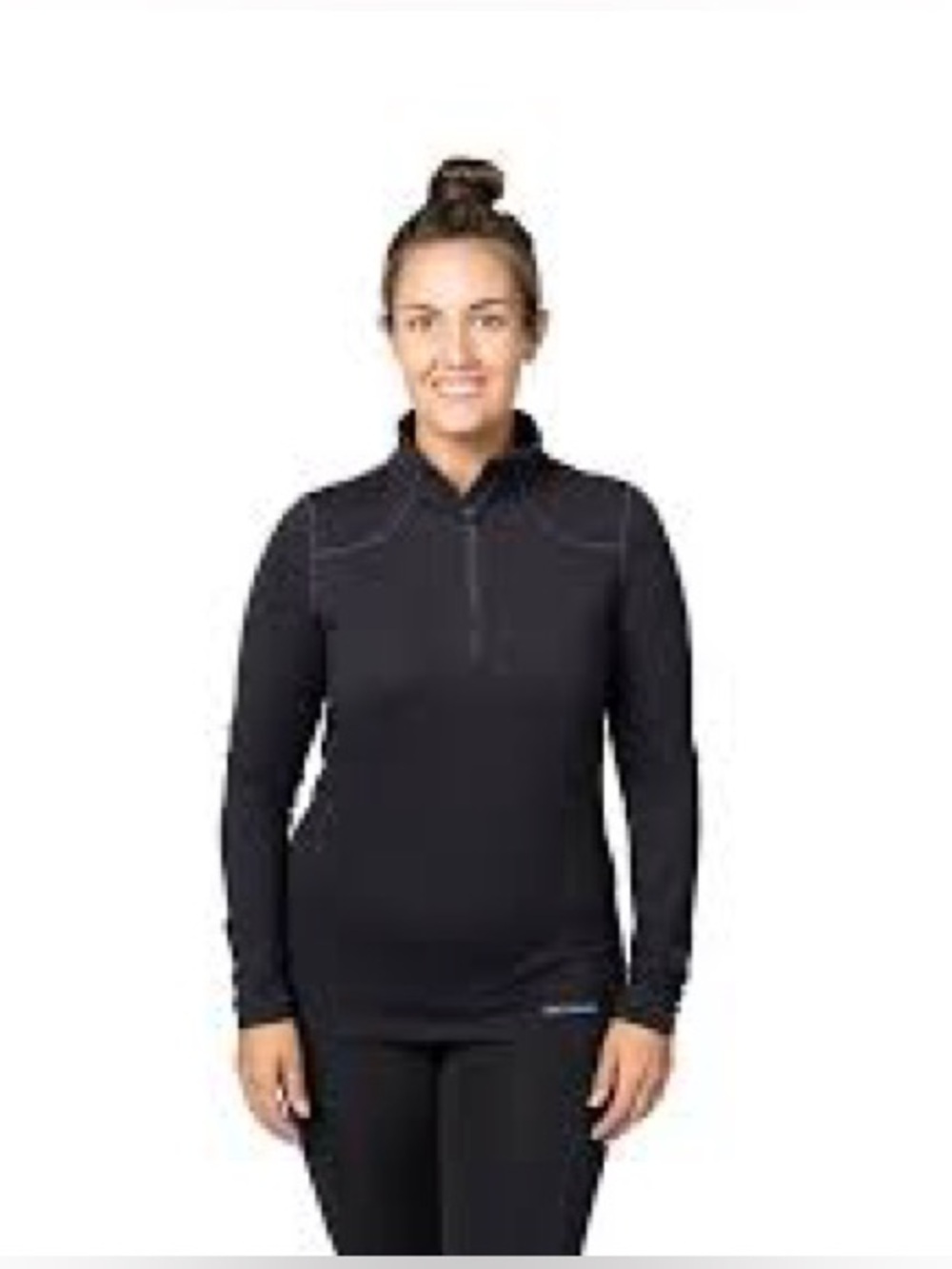 Hot Chillys Women’s Women's Clima-Tek Zip-T - Black Size M Style HC7444